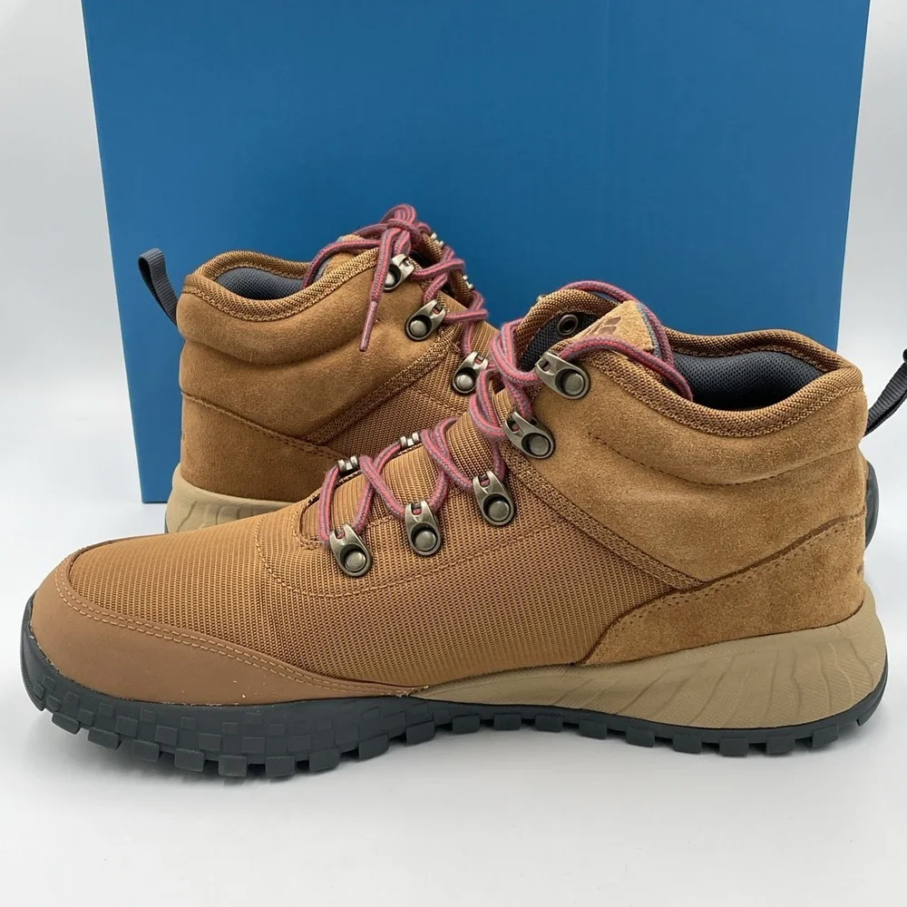 Columbia Men's Sz 9 Fairbanks Mid Omni-Heat Boot Elk Rusty Tan Waterproof NEW